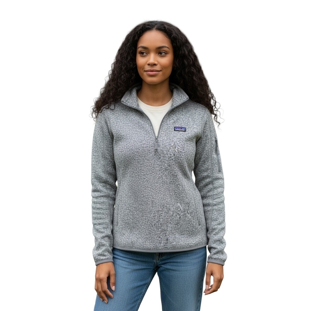 Patagonia Heather Gray Quarter-Zip Fleece Pullover